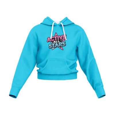 Crop hoodies for girls (age-appropriate) blue