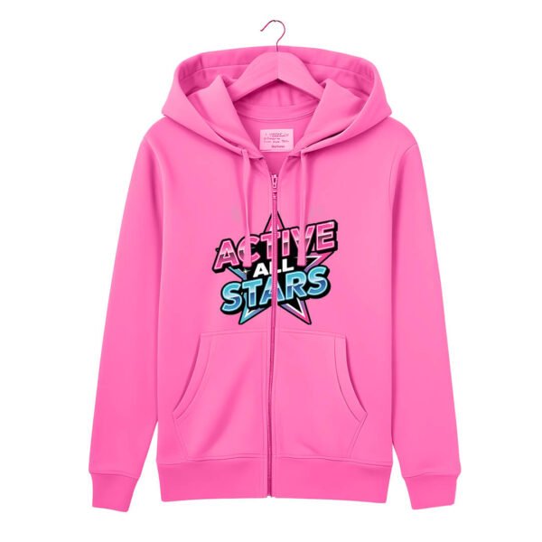 Zip-up sport hoodies Pink