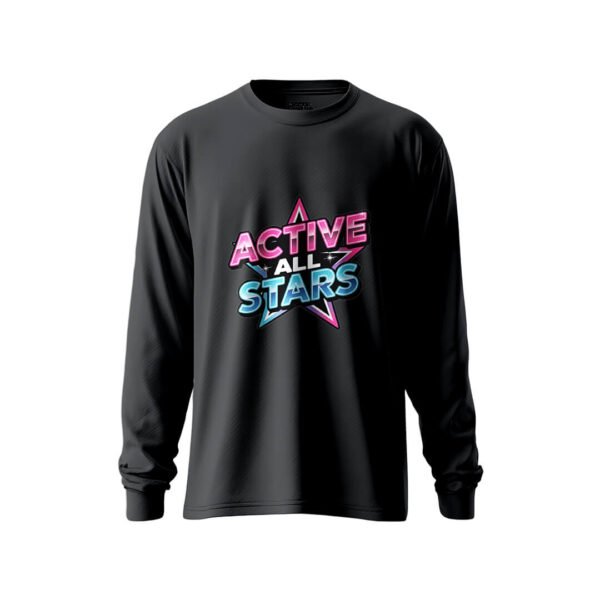 Long-sleeve performance tees black