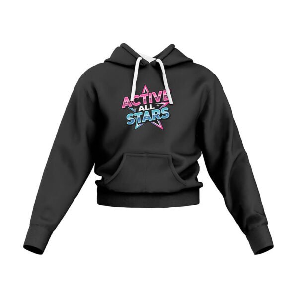 Crop hoodies for girls (age-appropriate) black