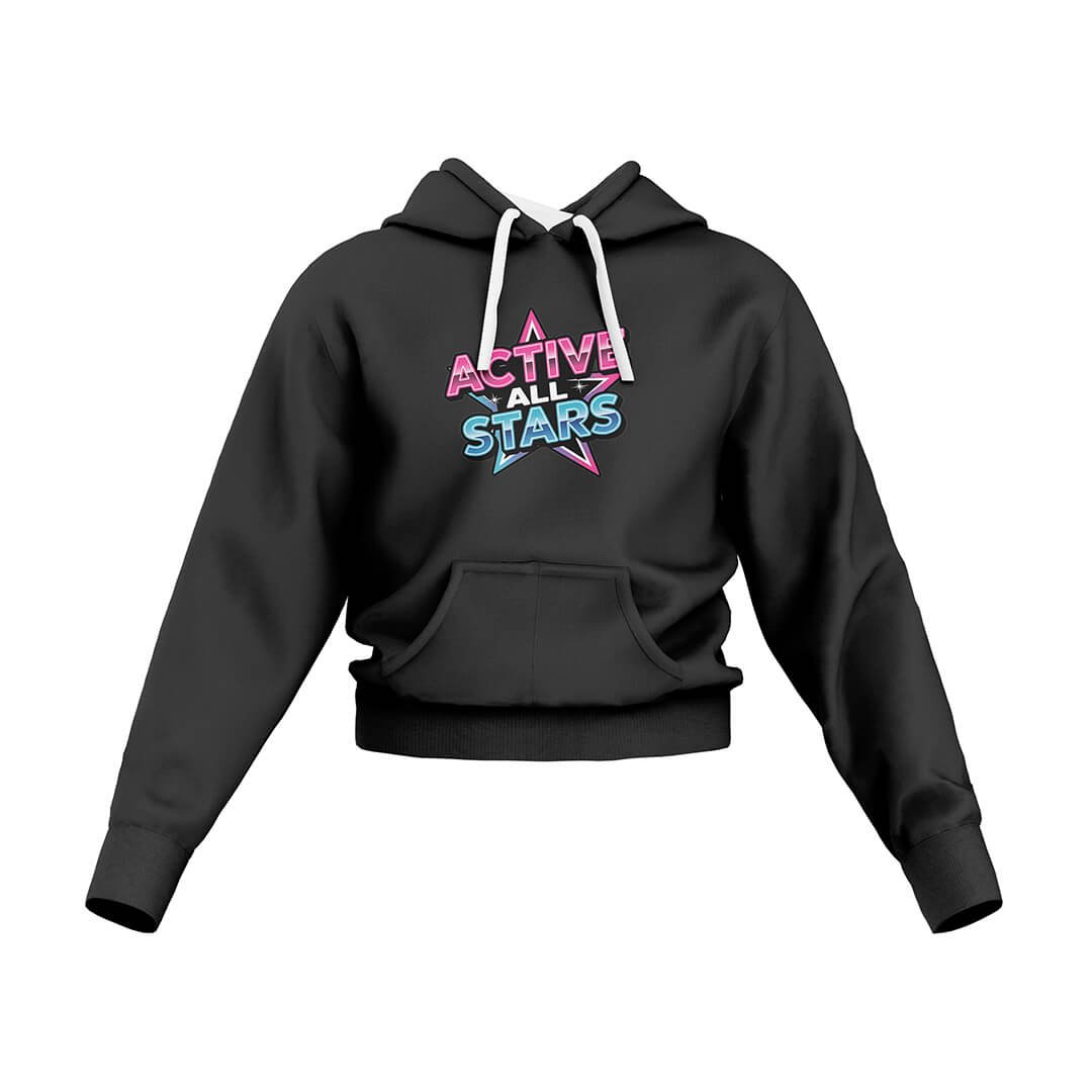 Crop hoodies for girls (age-appropriate) black