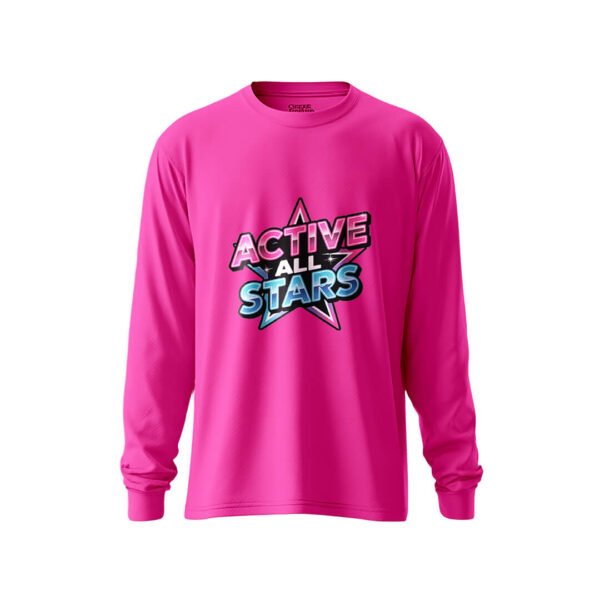 Long-sleeve performance tees pink