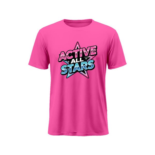 Short-sleeve moisture-wicking tees pink