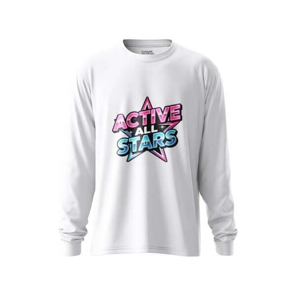 Long-sleeve performance tees white